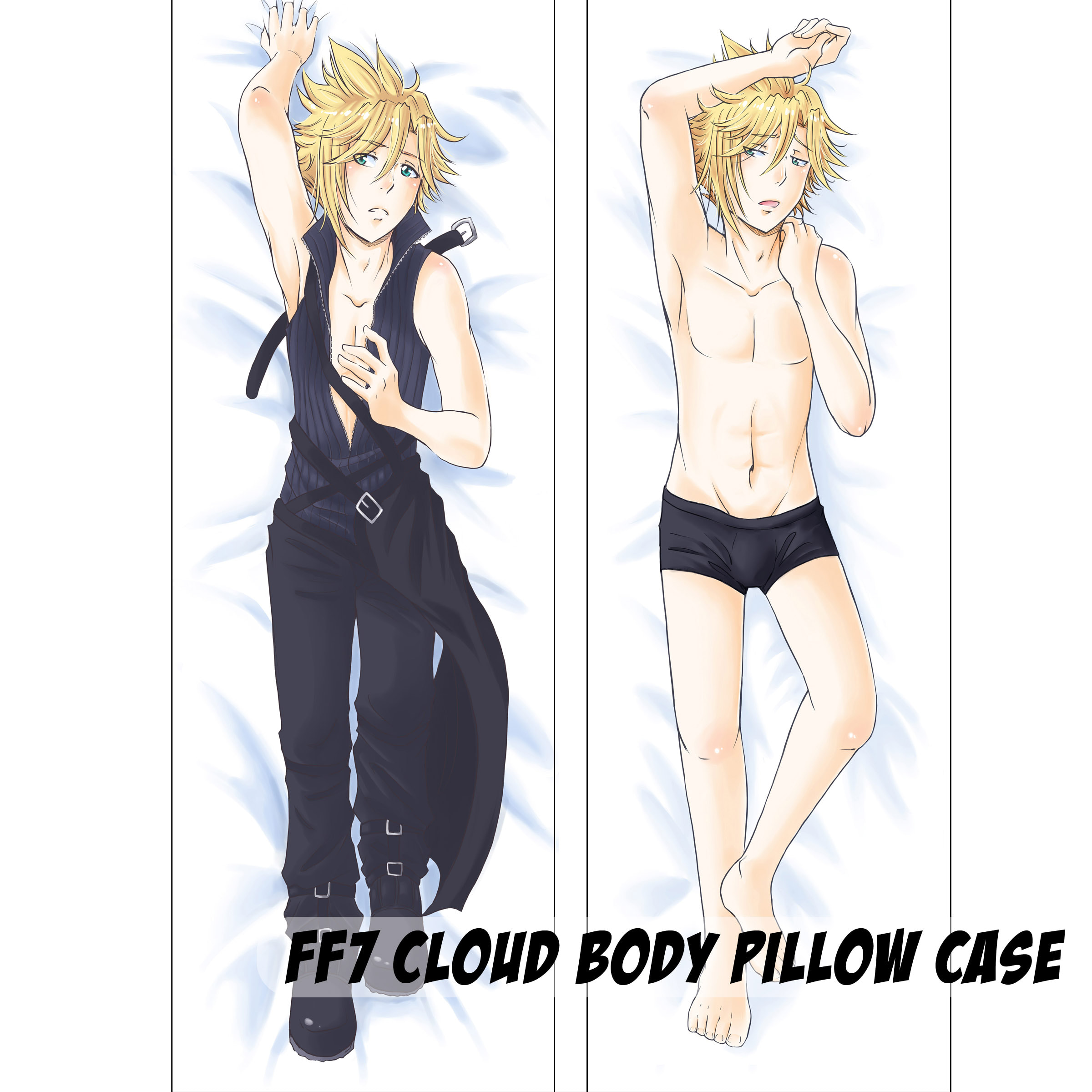 Anime final fantasy Cosplay Dakimakura cushion Pillow Case Bedding Gift 35*55cm 